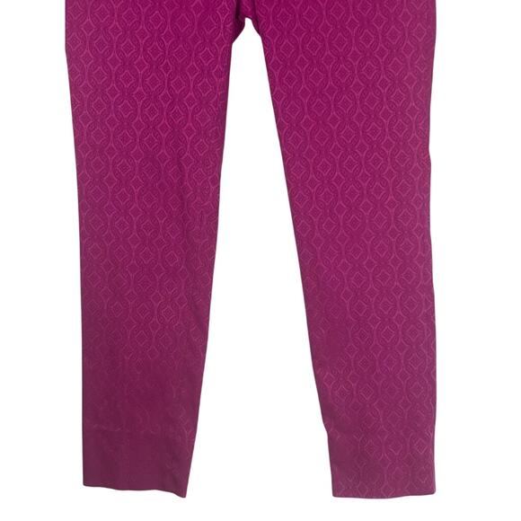 Banana Republic Camden Pink Geometric Texture Print Low Rise Pockets Pants 2 - Picture 3 of 8